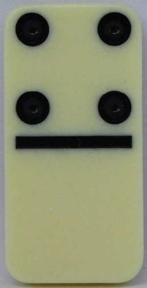 PARTS ONLY - Learn Dominoes Game - (1) Plastic Domino Tile Only