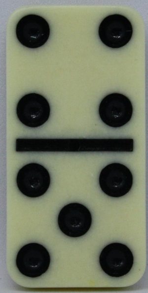 PARTS ONLY - Learn Dominoes Game - (1) Plastic Domino Tile Only