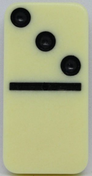 PARTS ONLY - Learn Dominoes Game - (1) Plastic Domino Tile Only