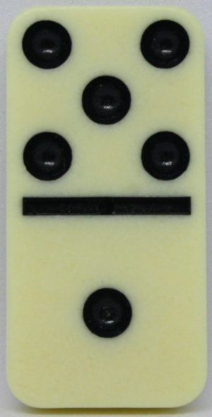 PARTS ONLY - Learn Dominoes Game - (1) Plastic Domino Tile Only