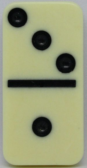 PARTS ONLY - Learn Dominoes Game - (1) Plastic Domino Tile Only