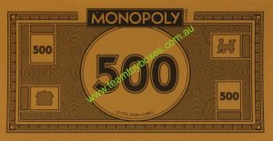 PARTS ONLY - Monopoly Empire Silver Edition Board Game - (1) Pack of 10 $500 Money Only