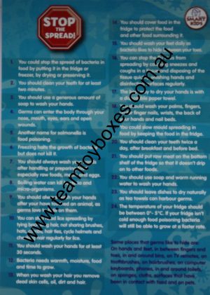 PARTS ONLY - Personal Safety Healthy Living and Well Being Board Game - (1) Stop The Spread Card Only