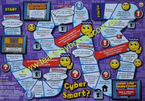 PARTS ONLY - Personal Safety Healthy Living and Well Being Board Game - (1) Cyber Smart Game Board Only