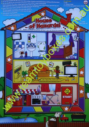 PARTS ONLY - Personal Safety Healthy Living and Well Being Board Game - (1) House of Hazards Game Board Only