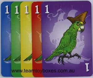 PARTS ONLY - Dead Man's Treasure Board Game - (1) Pack of 5 Number 1 Pirate Cards