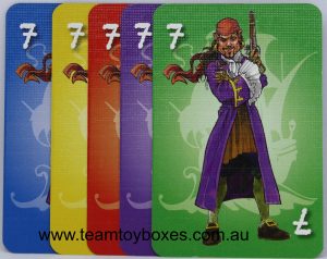 PARTS ONLY - Dead Man's Treasure Board Game - (1) Pack of 5 Number 7 Pirate Cards