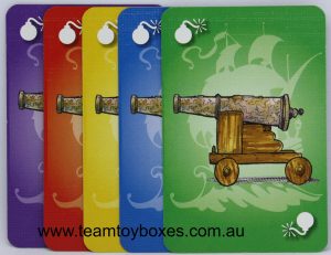 PARTS ONLY - Dead Man's Treasure Board Game - (1) Pack of 5 Cannon Pirate Cards
