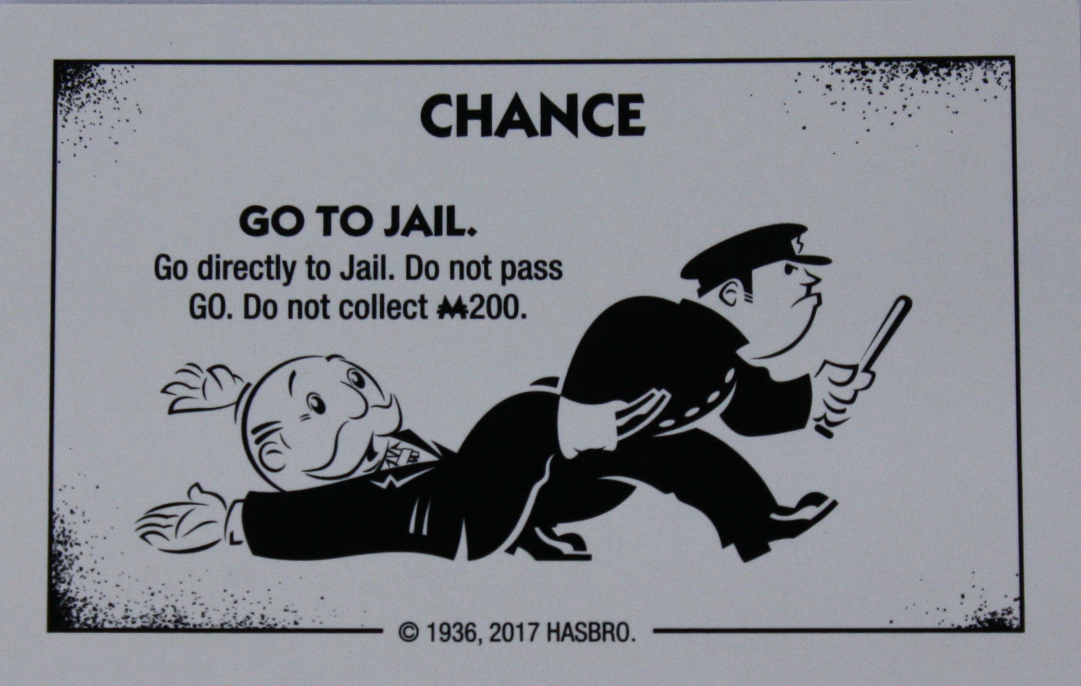 PARTS ONLY - Monopoly Board Game "Cheaters" Edition - (1) #17 Chance Card Only