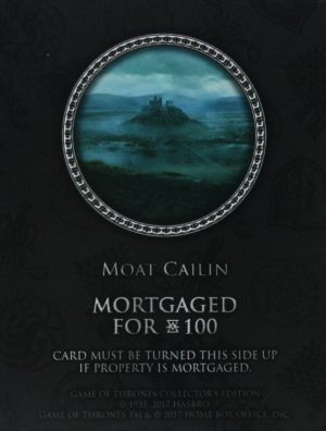 PARTS ONLY - Monopoly Board Game "Game of Thrones" Collector’s Edition - (1) Moat Cailin Title Deed Card Only