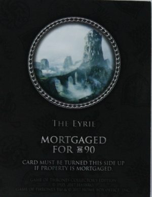 PARTS ONLY - Monopoly Board Game "Game of Thrones" Collector’s Edition - (1) The Eyrie Title Deed Card Only
