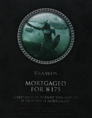 PARTS ONLY - Monopoly Board Game "Game of Thrones" Collector’s Edition - (1) Braavos Title Deed Card Only