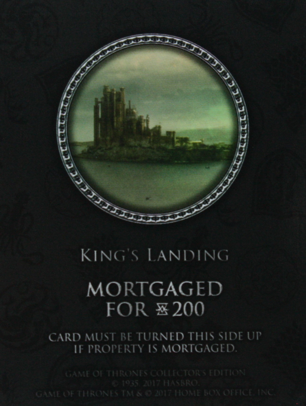 PARTS ONLY - Monopoly Board Game "Game of Thrones" Collector’s Edition - (1) King's Landing Title Deed Card Only