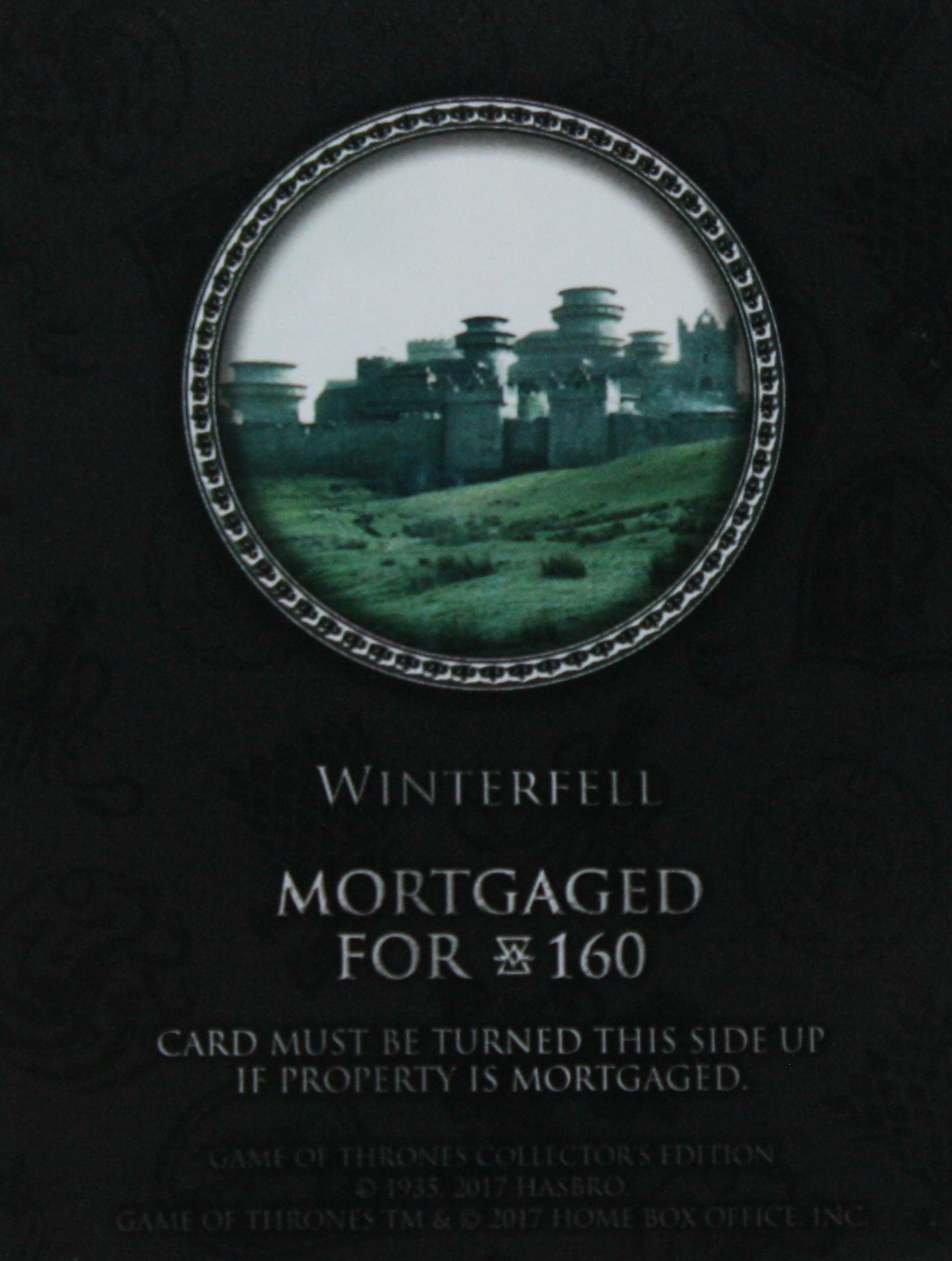 PARTS ONLY - Monopoly Board Game "Game of Thrones" Collector’s Edition - (1) Winterfell Title Deed Card Only