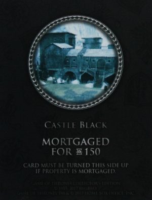 PARTS ONLY - Monopoly Board Game "Game of Thrones" Collector’s Edition - (1) Castle Black Title Deed Card Only