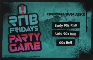 PARTS ONLY - RNB Fridays Party Board Game - (1) Pack of 50 Questions (Early 90s RnB, Late 90s RnB, 00s RnB)