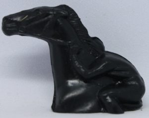 PARTS ONLY - Bust The Bookie Board Game - (1) Black Horse and Jockey Only