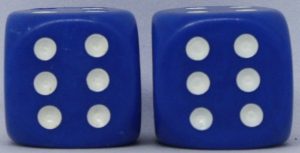 PARTS ONLY - Bust The Bookie Board Game - (2) Dice Only