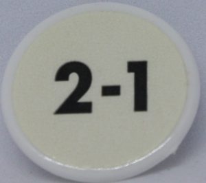 PARTS ONLY - Bust The Bookie Board Game - (1) 2-1 Odds Chip Only