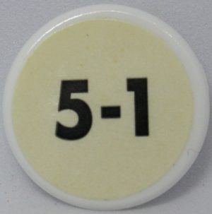 PARTS ONLY - Bust The Bookie Board Game - (1) 5-1 Odds Chip Only