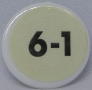 PARTS ONLY - Bust The Bookie Board Game - (1) 6-1 Odds Chip Only