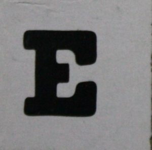 PARTS ONLY - Skeleton Hangman Magnetic Pocket Game - (1) Magnetic Letter E Only
