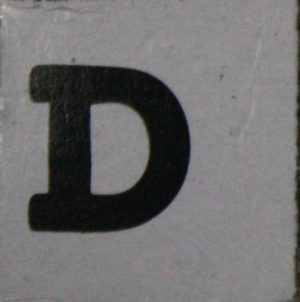 PARTS ONLY - Skeleton Hangman Magnetic Pocket Game - (1) Magnetic Letter D Only
