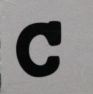PARTS ONLY - Skeleton Hangman Magnetic Pocket Game - (1) Magnetic Letter C Only