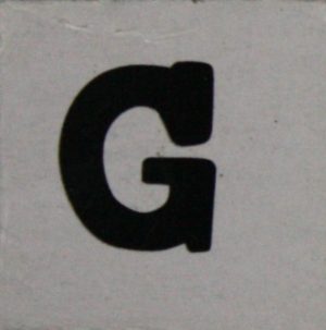 PARTS ONLY - Skeleton Hangman Magnetic Pocket Game - (1) Magnetic Letter G Only