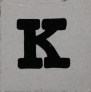 PARTS ONLY - Skeleton Hangman Magnetic Pocket Game - (1) Magnetic Letter K Only