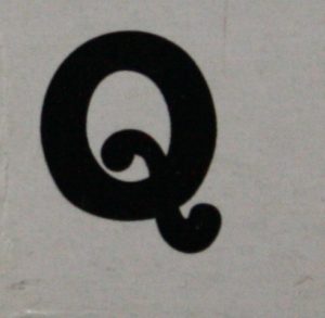 PARTS ONLY - Skeleton Hangman Magnetic Pocket Game - (1) Magnetic Letter Q Only