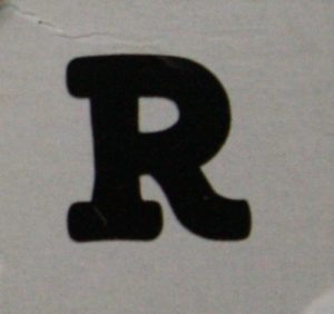 PARTS ONLY - Skeleton Hangman Magnetic Pocket Game - (1) Magnetic Letter R Only