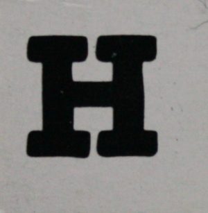 PARTS ONLY - Skeleton Hangman Magnetic Pocket Game - (1) Magnetic Letter H Only