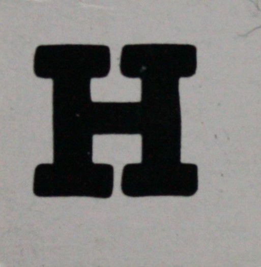 PARTS ONLY - Skeleton Hangman Magnetic Pocket Game - (1) Magnetic Letter H Only