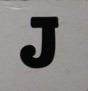 PARTS ONLY - Skeleton Hangman Magnetic Pocket Game - (1) Magnetic Letter J Only