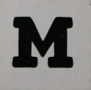 PARTS ONLY - Skeleton Hangman Magnetic Pocket Game - (1) Magnetic Letter M Only