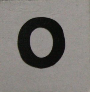 PARTS ONLY - Skeleton Hangman Magnetic Pocket Game - (1) Magnetic Letter O Only