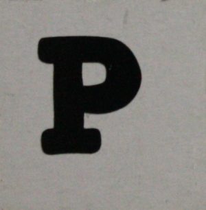 PARTS ONLY - Skeleton Hangman Magnetic Pocket Game - (1) Magnetic Letter P Only