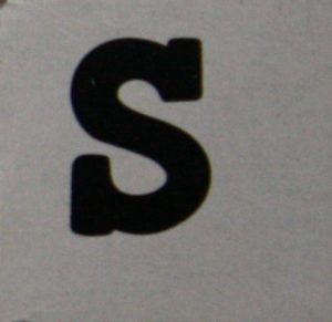 PARTS ONLY - Skeleton Hangman Magnetic Pocket Game - (1) Magnetic Letter S Only