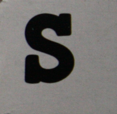 PARTS ONLY - Skeleton Hangman Magnetic Pocket Game - (1) Magnetic Letter S Only