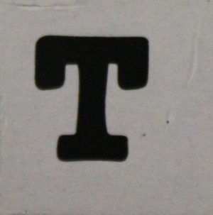 PARTS ONLY - Skeleton Hangman Magnetic Pocket Game - (1) Magnetic Letter T Only