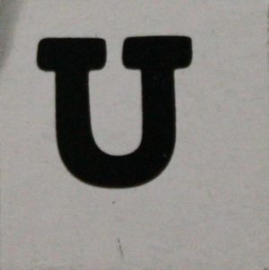 PARTS ONLY - Skeleton Hangman Magnetic Pocket Game - (1) Magnetic Letter U Only