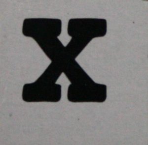 PARTS ONLY - Skeleton Hangman Magnetic Pocket Game - (1) Magnetic Letter X Only