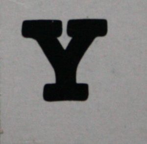 PARTS ONLY - Skeleton Hangman Magnetic Pocket Game - (1) Magnetic Letter Y Only