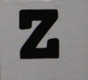 PARTS ONLY - Skeleton Hangman Magnetic Pocket Game - (1) Magnetic Letter Z Only