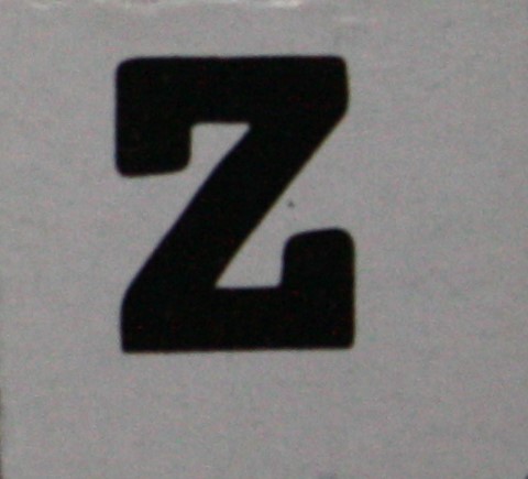 PARTS ONLY - Skeleton Hangman Magnetic Pocket Game - (1) Magnetic Letter Z Only