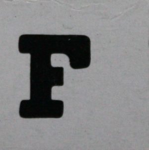 PARTS ONLY - Skeleton Hangman Magnetic Pocket Game - (1) Magnetic Letter F Only