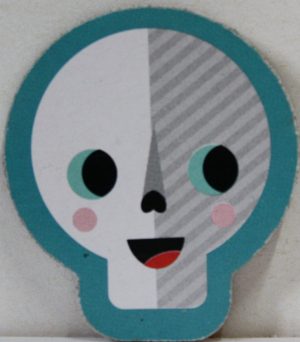 PARTS ONLY - Skeleton Hangman Magnetic Pocket Game - (1) Magnetic Skeleton Head Only
