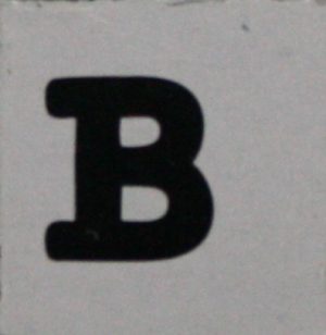 PARTS ONLY - Skeleton Hangman Magnetic Pocket Game - (1) Magnetic Letter B Only