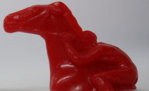PARTS ONLY - Bust The Bookie Board Game - (1) Red Horse and Jockey Only